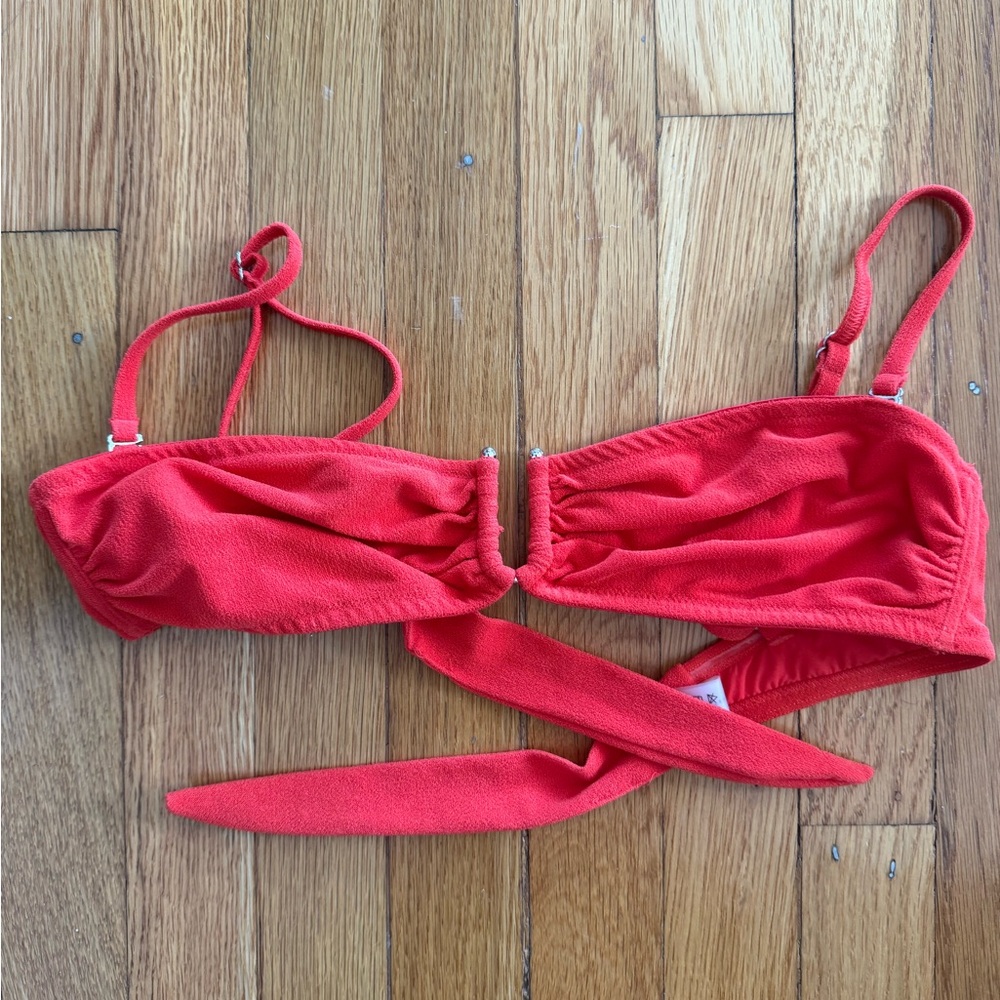 Red beandeau top (size L)